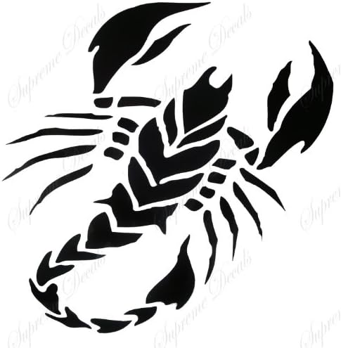Custom PopDecals - A Black scorpion - Beautiful Tree Wall Decals for Kids Rooms Teen Girls Boys Wallpaper Murals Sticker Wall Stickers Nursery Decor Nursery Decals