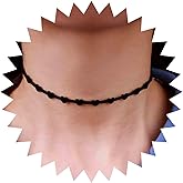 Andelaisi Vintage Black Satin Choker Necklace Black Velvet Ribbon Choker Necklace Love Heart collar Necklace Boho Black Heart Necklace Jewelry for Women