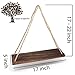 Boho Wall Hanging Shelf - Wood Hanging Shelves for Wall - Farmhouse Rope Shelves for Bedroom Living Room Bathroom - Rustic Wood Shelves - Hanging Plant Shelf - Triangle Floating Shelf (Triangle Mount)