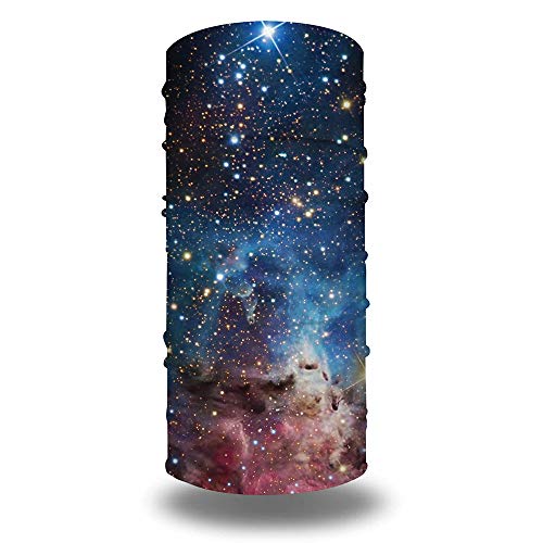 Unisex Outdoor Cycling Face Cover - Starry Sky Magic Turban Multipurpose Scarf Half Face Sports Balaclavas (Blue-Starry Sky)