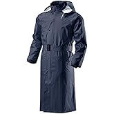 TK-RAINWEAR R600 premium raincoat (navy/waterproof/light weight/windbreak) Reflective belt, Men Women Adults rainwear