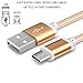 TekSonic [3 Pack] 6ft Extra Long Micro USB to USB Cable Nylon Braided Quick Charge Cable/Cord for Wall Chargers and Data Sync Cable Charge for Android, Samsung, HTC, LG, Nokia, Motorola, Tablets