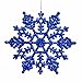 Northlight Club Pack of 24 Lavish Blue Glitter Snowflake Christmas Ornaments 4