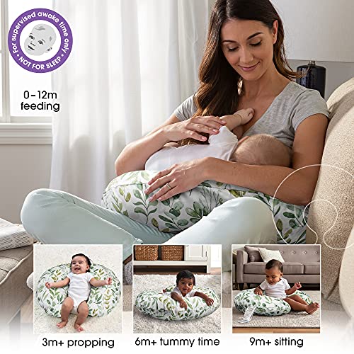 Boppy Original Nursing Support, Green Foliage, Ergonomic Breastfeeding