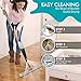 Spray Floor Mop Kit with 3 Reusable Microfiber Pads 360 Degree Professional Handle Mop for Home Kitchen Hardwood Laminate Wood Ceramic Tiles Floor Cleaning