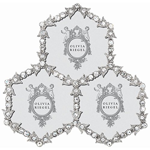 Olivia Riegel Silver Luxembourg Austrian Crystal 2amp;frac12;x2amp;frac12; Triple Frame 2.5x2.5