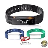 Smart Bracelet By Chandler-Kellen Sports VeryFit, Fitness Tracker Wristband w/ Pedometer, Calorie Tracker, Sleep Tracker w/ Alarm Clock, Water Resistant, For iPhone and Android