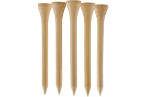 TH Golf Bamboo Golf Tees 70mm | Pack of 50 & 100 | Multiple Colour Options | Premium Durable Bamboo Golf Tees