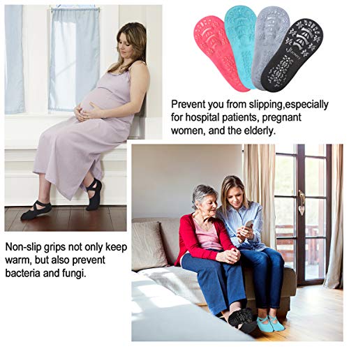 image for JONYJ Yoga Socks for Women Non-slip Socks with Grips Ideal for Pilates