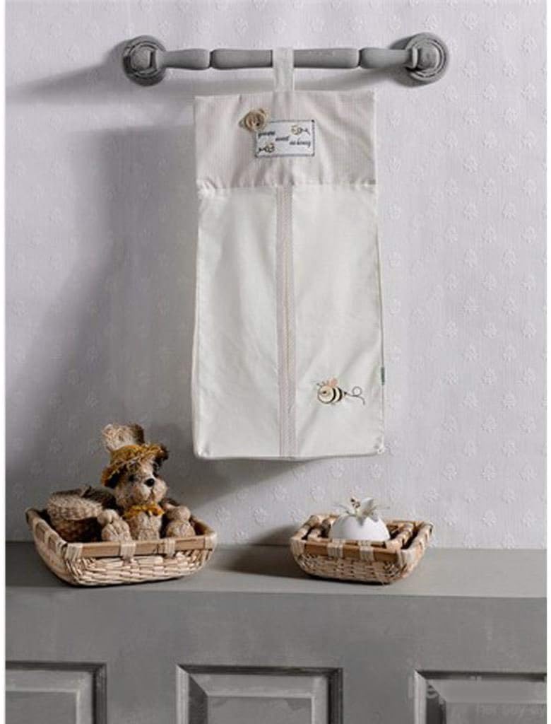 Baby diaper hanger Honeybear to hang up, diaper bag, laundry basket, practical bag for storage 30x65 cm