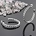1.50 Inch Beautiful 925 Silver White & Blue Created Sapphire Hoop Earrings
