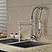 Senlesen Brushed Nickel Kitchen Sink Faucet Pull Out Down Sprayer Mixer Taps Wet Sink Bar Faucets with 10'' Hole Cover Plate