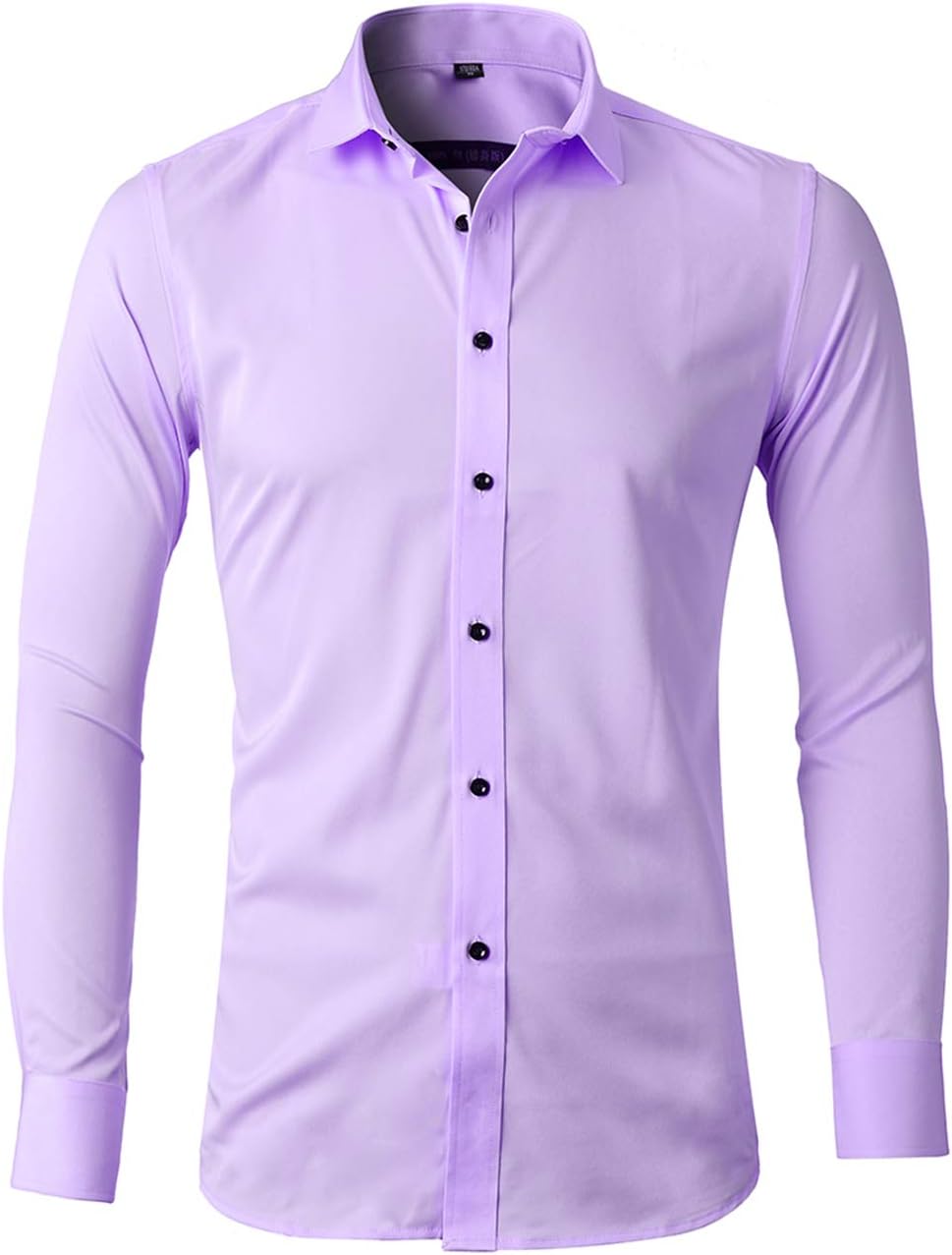 INFLATION Mens Dress Shirts Bamboo Fiber Slim Fit Long Sleeve Casual Button Down Shirts Wrinkle Free Dress Shirts for Men