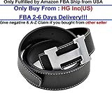HG-products H-Style unisex Business Casual Belt [3.8CM] (Black/Silver Buckle, 115CM [Waist 33