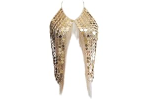 JOKIMU Sexy Body Chain Sequins Bra Chains Bikini Tassel Waist Chain