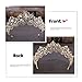 Aukmla Queen Crowns and Tairas Gold Crystal Crown Wedding Costume Headpeice Headband Hair Accessories for Women and Girls (Gold)