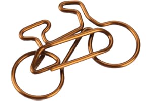 20pcs Metal Paper Clips, Electroplated Office School Stationery Clips with Unique Shape Design, for Bookmark Organizing and D