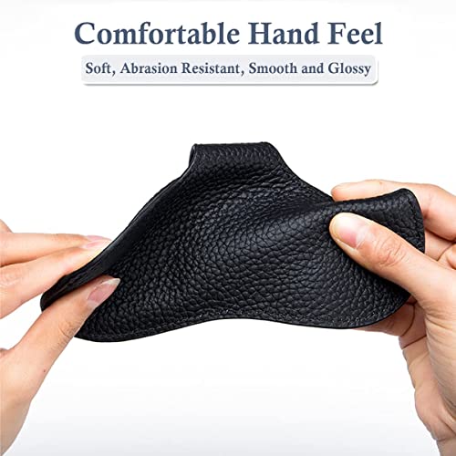 TERRIFI Glasses Case Soft, Portable Universal Genuine Leather Slim Eyeglass Pouch for Sunglasses Reading Glasses Eyeglass