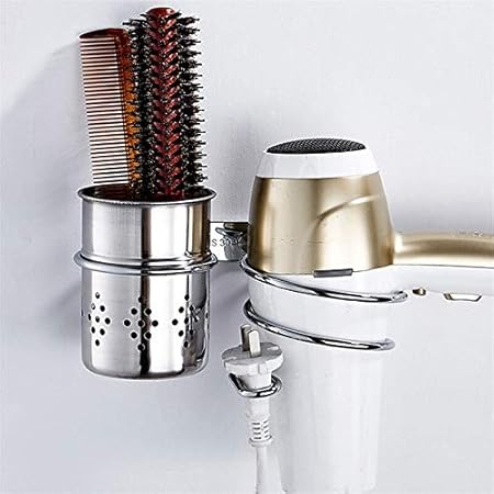 1 stück Badezimmer Wand Fön Kamm Rack Raum Aluminium Regal