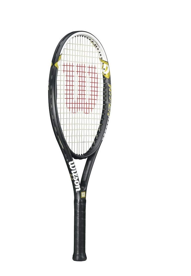 Wilson Hyper Hammer 5.3 Strung Tennis Racket (Black/White, 4 1/8)