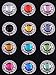 Dotop 12pcs Colorful Diamond Folding Section Handbag Hook Hanger Holder