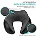 [Latest 2020] Travel Airplane Pillow 100% Pure Memory Foam Neck Pillow, Comfortable & Breathable Cover, Machine Washable, Airplane Travel Kit with 3D Contoured Eye Masks, Earplugs
