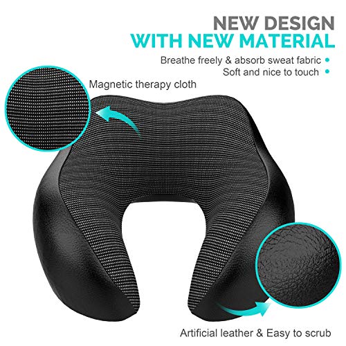 Updated 2020 Version Travel Airplane Pillow 100% Pure Memory Foam Neck Pillow, Comfortable & Breathable Cover, Machine Washable, Airplane Travel Kit with 3D Contoured Eye Masks, Earplugs