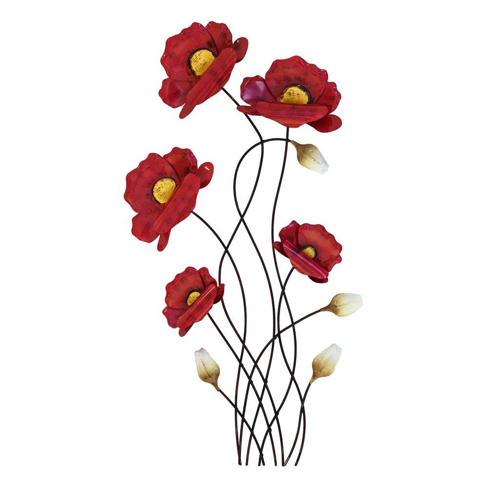 Formano Decorative Wall Picture Branch Poppy Red 66 cm Item 673473