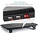 Laptop Cooler, Tenswall 5 Quiet Fans Laptop Cooling Pad for 13-17 Inch Laptops, Cooler Pad Stand with LED Light, Dual USB 2.0 Ports, Adjustable Height Settings