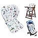 Twoworld High Chair Cushion, Large Thickening Baby High Chair Seat Cushion Liner Mat Pad Cover Breathable (Animal World)