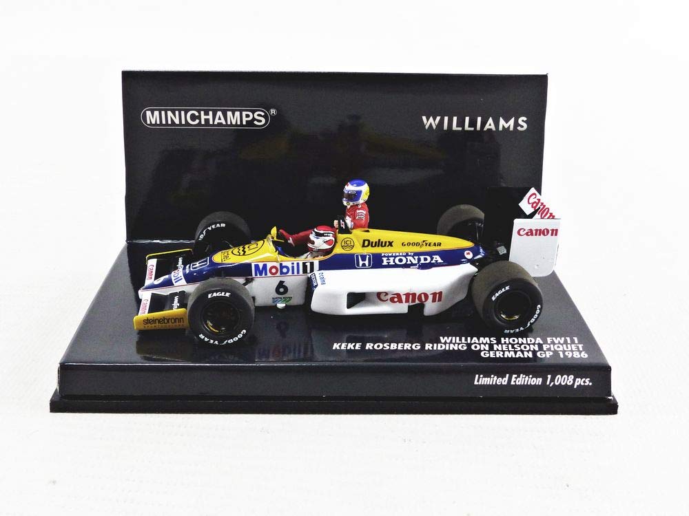 Minichamps Williams Honda FW11 K. Rosberg riding on Piquet German GP '86-1:43