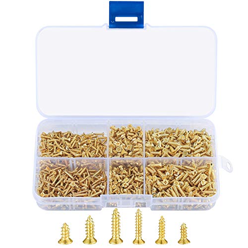 Selbstschneidende Schrauben-Sortiment, Flachkopf-Kreuzschraube, M2-Gewinde, selbstbohrende Holzschrauben-Kits, Flachkopf…