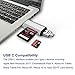 QERY 3-in-1 USB 3.0 Memory Card Reader, SD/Micro SD Card Reader With Standard USB Type C Male/ USB Male & Micro USB Male Connector For Smartphones/Tablets With OTG Function