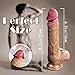 8.3'' Realistic Dildo Dual-Layer Liquid Silicone Dildo with Strong Suction Cup,Oixgirl Lifelike Penis Sex Toy Flexible G Spot Dildo with Curved Shaft and Balls