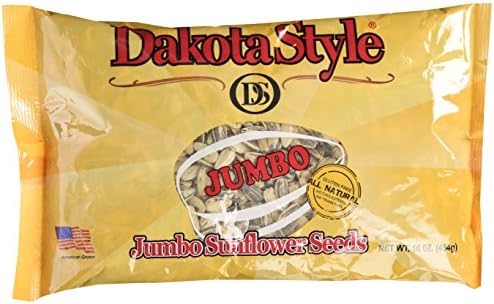 Dakota Style Jumbo In-Shell Sunflower Seeds, Original, 1 Pound (Pack of 12)