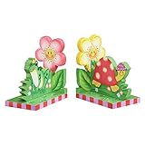Fantasy Fields - Magic Garden Thematic Set of 2 Wooden Bookends for Kids | Imagination Inspiring Hand Crafted & Hand Painted Details   Non-Toxic, Lead Free Water-based Paint