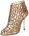 Littleboutique Embellished Cutout High Heel Bootie Rhinestone Studded Sandal Heels Dress Sandal