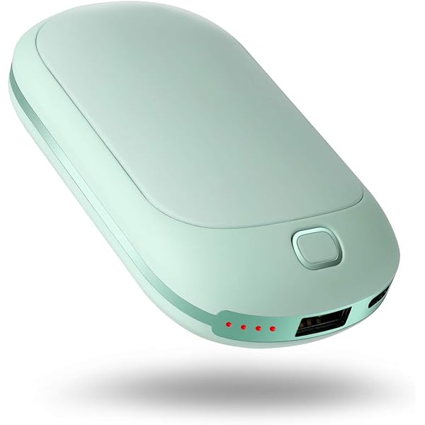 Amazon.com: Portable Hand Warmer, 5200mAh Power Bank Rechargeable Hand  Warmer Heater Pocket Electric Handwarmer, Double-Side Quick Heating＆4  Levels Adjustable,Perfect for Skiing Climbing Hiking Winter(Blue) : Sports  u0026 Outdoors