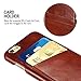 iPhone 6s/6 Case, Benuo [Card Slot Vintage Series] [Genuine Leather] Slim Corrected Grain Leather Case [2 Card Slots], Leather Case Back Cover [Business Style] for iPhone 6/6s 4.7 inch (Brown)