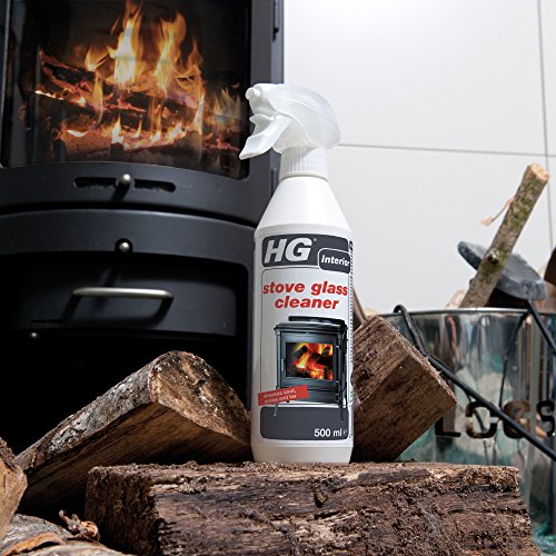 HG Stove Glass Cleaner A foam stove window cleaner for the easy