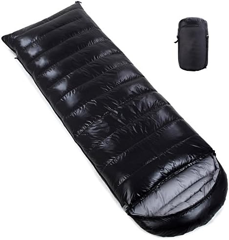 CreHouse -10°C / 15°F Down Sleeping Bag 800 Fill Ultralight Envelope Goose Down Bag Underquilt for Backpacking Camping Hiking,Single Bag or Double Bag (Left Zipper)