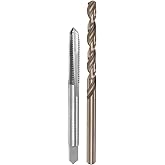 uxcell Tap & Bit Sets, M5 x 0.8 H2 Straight Flute Machine Thread Milling Tap, 4.2mm M35 Cobalt High Speed Steel (HSS-CO) Twis