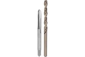 uxcell Tap & Bit Sets, M5 x 0.8 H2 Straight Flute Machine Thread Milling Tap, 4.2mm M35 Cobalt High Speed Steel (HSS-CO) Twis