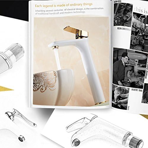 ZJMSDK Copper Paint Black White High Wash Basin Wash Splash Single Hole Hot And Cold Water Faucet XIAOQI (Color : 4)
