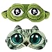 2 PCS Sleep Mask for Girls Women Men Kids Funny Cute Contoured Blackout Frog Cat Dog Animal 3D Sleep Eye Mask for Sleeping