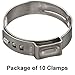 Oetiker 16703640 Stepless Ear Clamp, One Ear, Clamp ID Range 40.8 mm (Closed) - 44 mm (Open) (Pack of 10)