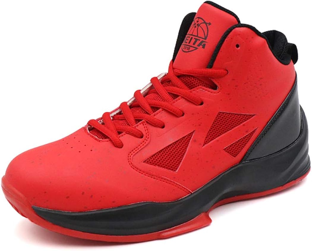 red sports shoes mens