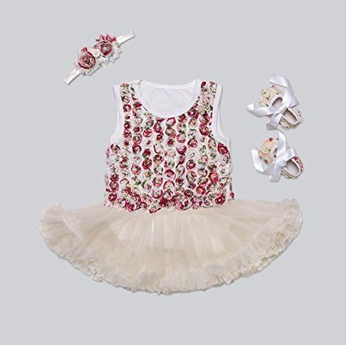 Reborn Dolls Baby Girl Clothes Flower Tutu Dress Outfits for 20"- 22" Reborn Doll Girl Baby Clothing Baby Dress 3 in 1