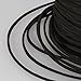 BEADNOVA 3mm Faux Suede Cord Flat Leather Cord 100 Yards Roll Spool for Necklace Bracelet Jewelry Making, Black