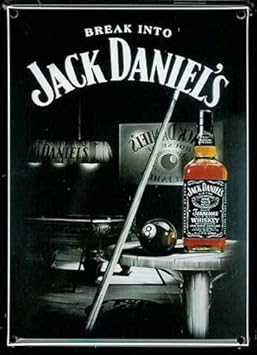 Jack Daniels de billar pequeño Vintage Tin Metal Pub señal: Amazon ...